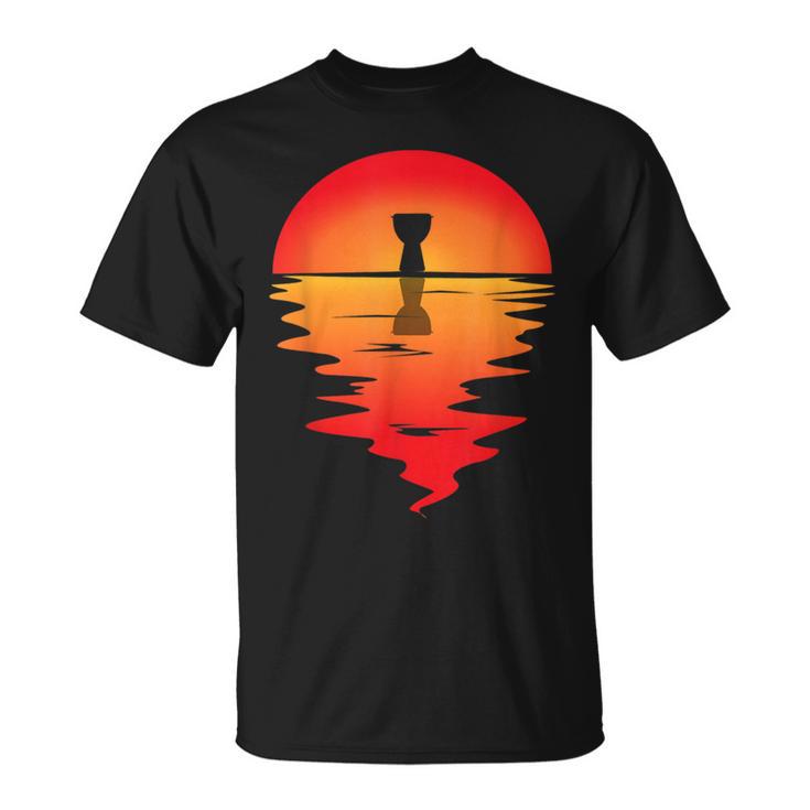 Djembe African Drum Sunset Drumming Djembe Player Drummer T-Shirt