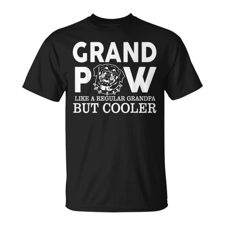 Dog Paw Dog Face Cool Grandpa Loves Rottweiler Dog T-Shirt