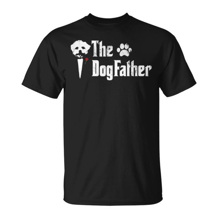 The Dogfather Maltese Dog Dad T Father's Day T-Shirt