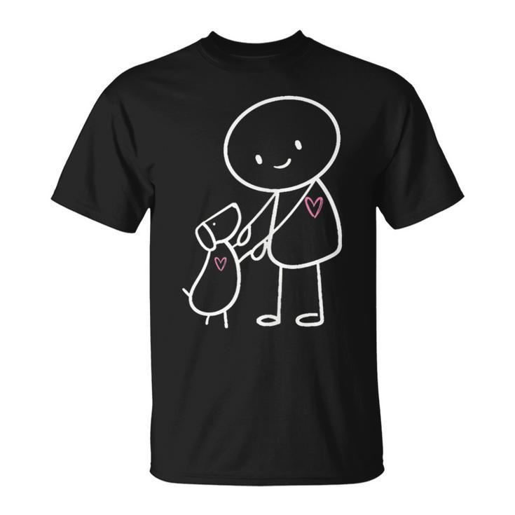 Dogs Stick Figures Dog Owners Dogs Walk The Dog T-Shirt