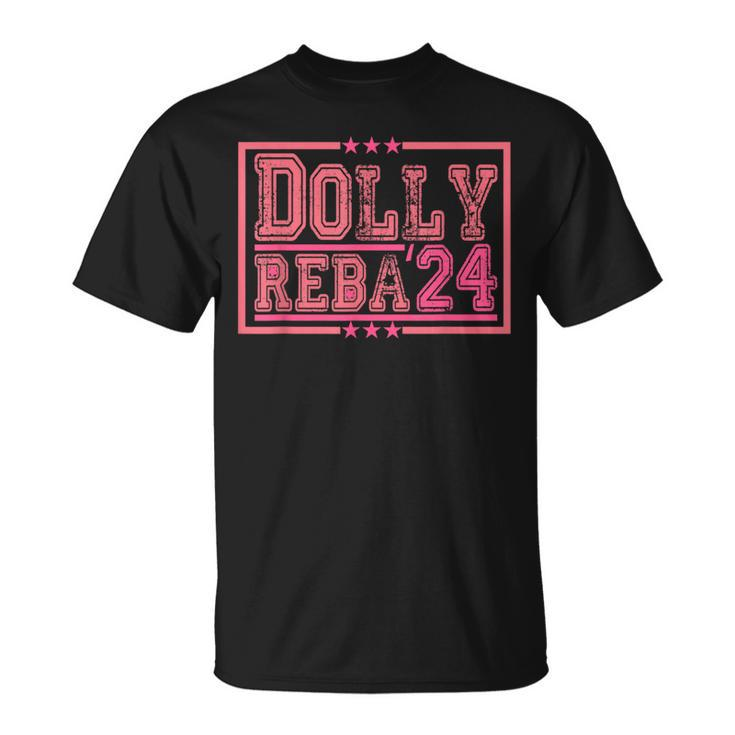 Dolly And Reba For President Pink T-Shirt