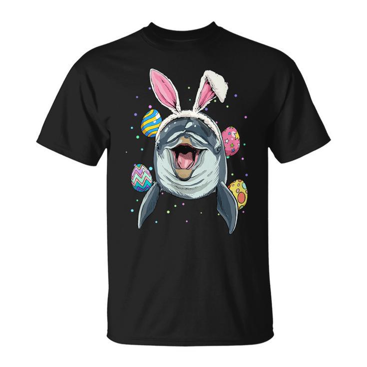 Dolphin Easter Bunny Egg Hunting Whale Dolphin Lover T-Shirt