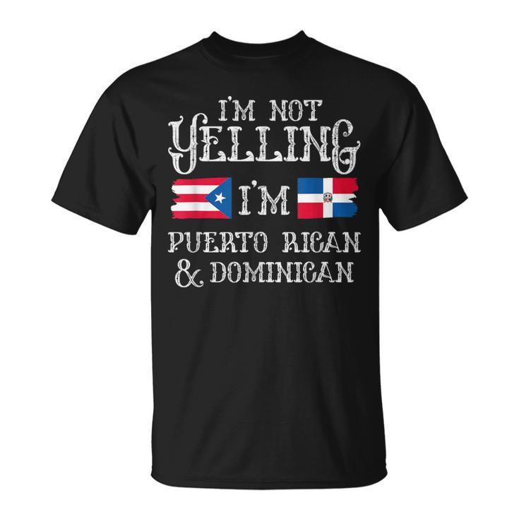 Dominirican Puerto Rico And Republica Dominicana Pride Flag T-Shirt