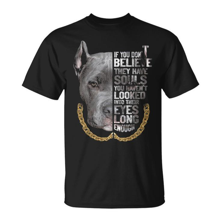 If You Don't Believe They Are Souls I Love Pitbull Dog Lover T-Shirt