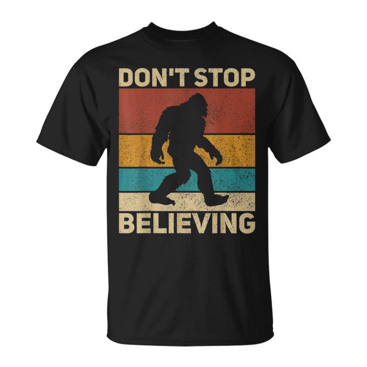 Don't Stop Believing Sasquatch Costume Big Foot Bigfoot T-Shirt