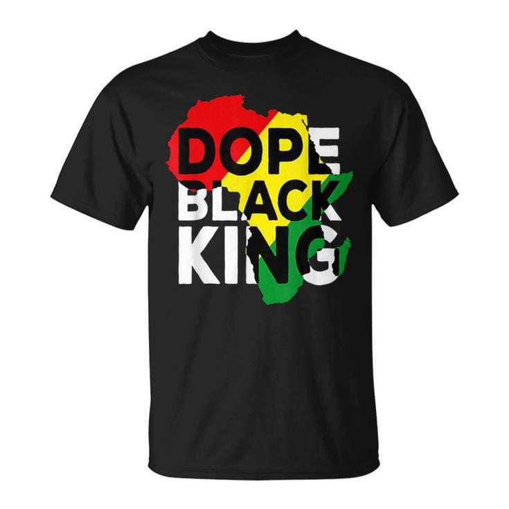 Dope Black King African American Melanin Dad Black History T-Shirt
