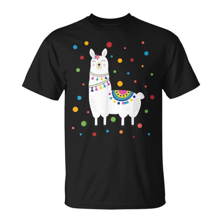 Dot Day Polka Dots Lama Kinder Jungen Mädchen Jugendliche T-Shirt