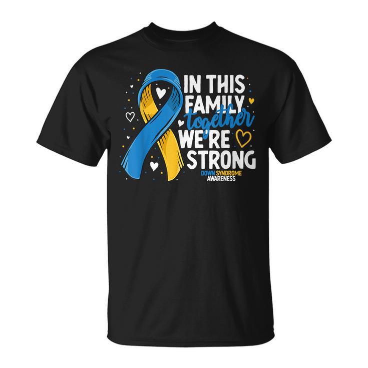 Down Syndrome Awareness Shirt - 'Down Right Amazing' Women's Tee With Yellow & Blue Ribbon, Navy Blue
