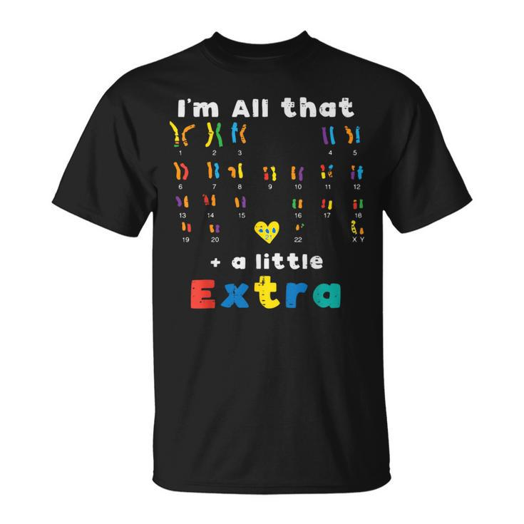Down Syndrome All That Little Extra Awareness Girls Boys Kid T-Shirt