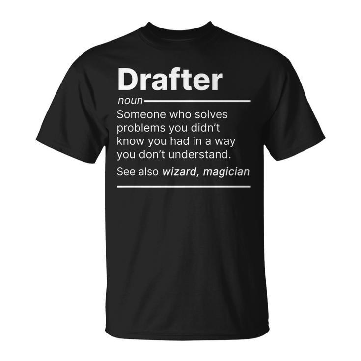 Drafter Job Worker Definition Dictionary Text T-Shirt