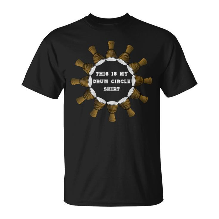 Drum Circle Percussion Group People Hand-Drums Bongo T-Shirt