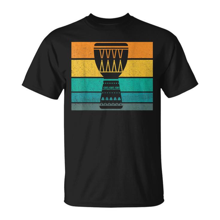 Drummer Retro African Drum Drumming Djembe Player Djembe T-Shirt