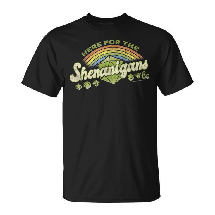 Dungeons & Dragons Here For The Shenanigans St Patrick's T-Shirt