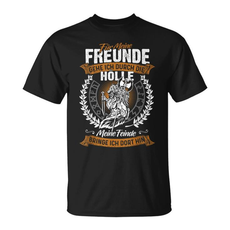 Durch Die Hölle Viking & Walhalla German Language T-Shirt