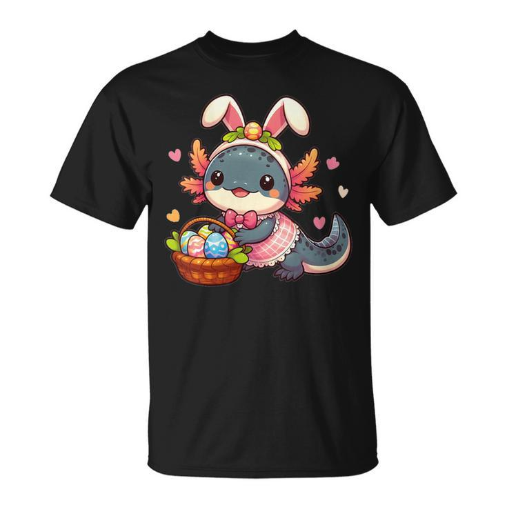 Easter Axolotl Bunny_Ears Eggs Boys And Girls T-Shirt