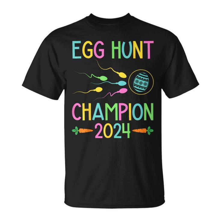 Easter Egg Hunt Champion Dad Pregnancy Announcement T-Shirt