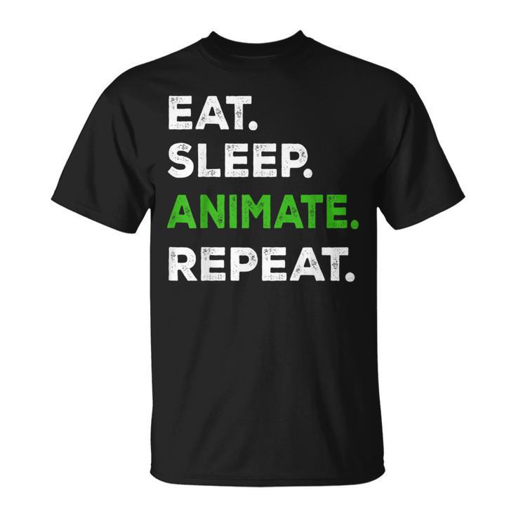 Eat Sleep Animate Repeat Animator Animation Lovers T-Shirt