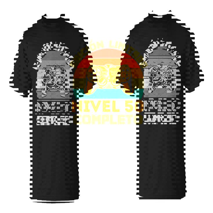 Edición Limitada Nivel 50 Completo Gamer Cumpleaños 50 Años Camiseta unisex