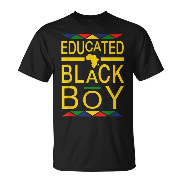 Educated Black Boy Dashiki Print African Pride T-Shirt