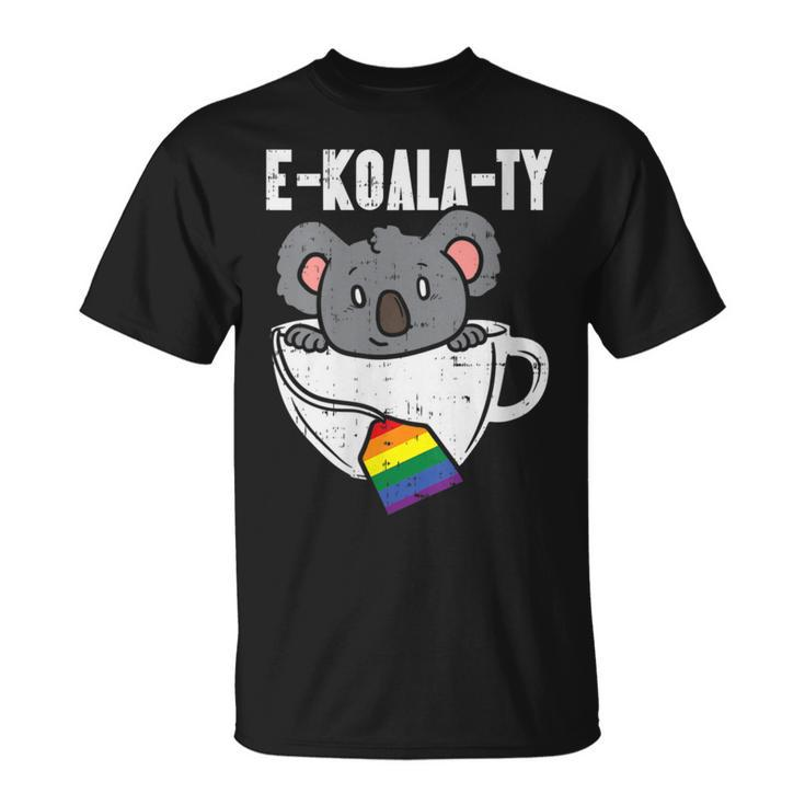 Ekoalaty Rainbow Tea Gay Pride Equality Lgbt Animal T-Shirt