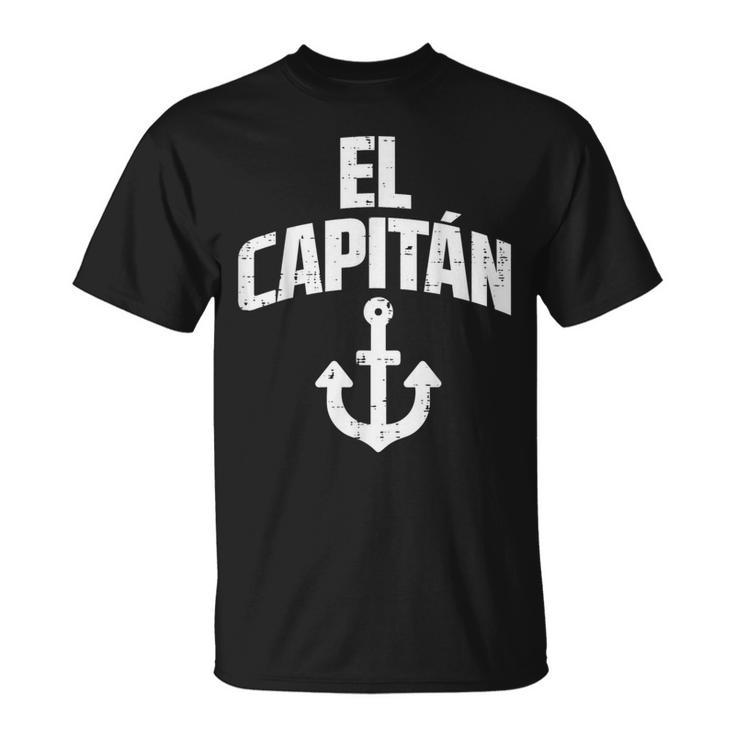 El Capitan Anchor Boat Owner Captain Yacht Ship Cruise Men T-Shirt