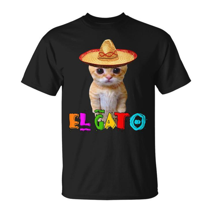 El Gato Meme Mexican Cat Latino Munchkin Kitty Cinco De Mayo T-Shirt
