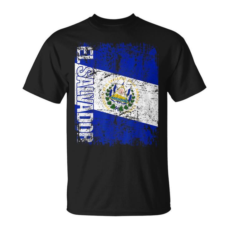 El Salvador Flag Vintage Distressed El Salvador T-Shirt