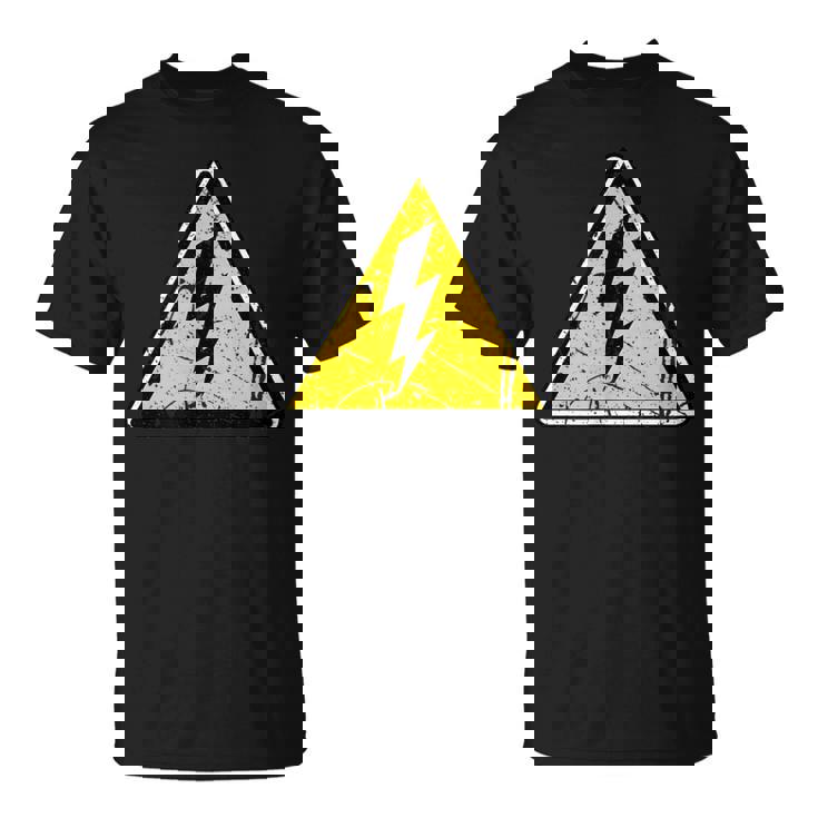 Électricien Signe De Danger Vintage Drôle T-Shirt