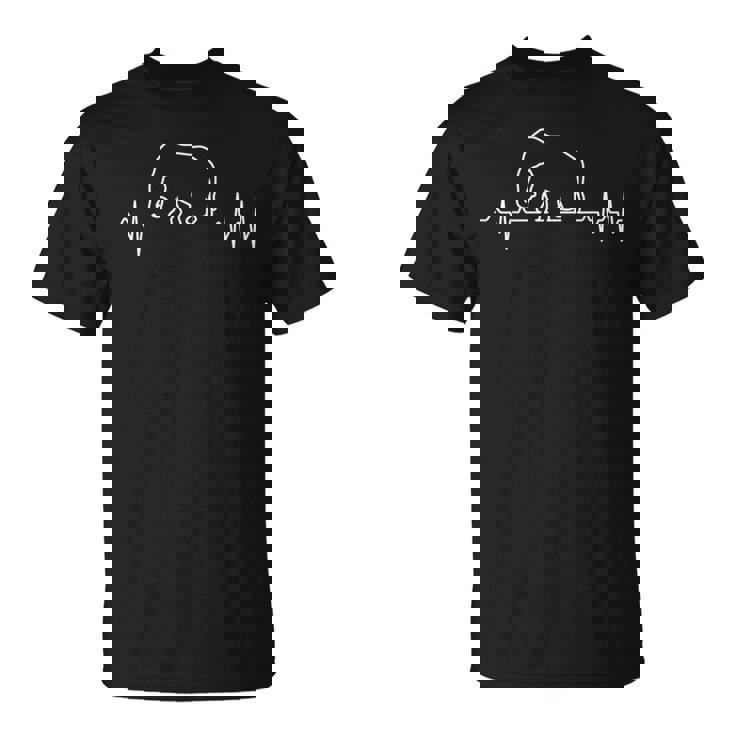 Elefante Latido Del Corazón Ekg Camiseta unisex