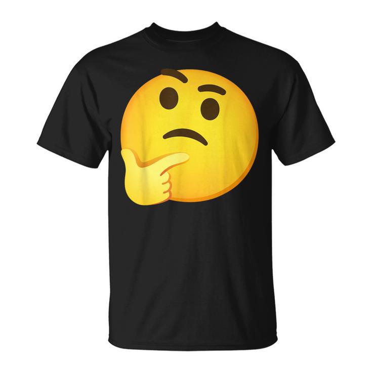 Emoticon Thinking Face Thinker T-Shirt