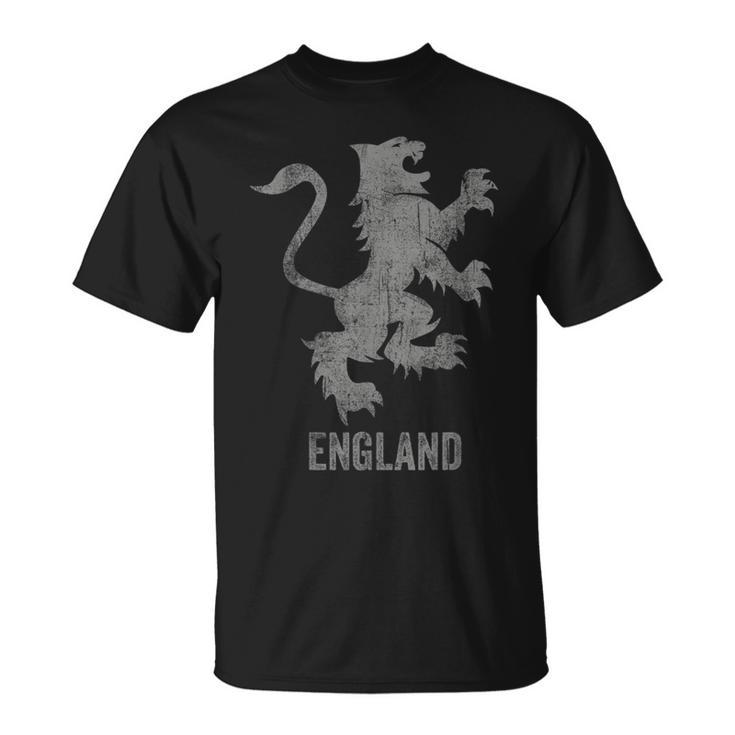 England Flag Heraldry Lion English Football Soccer Patriotic T-Shirt