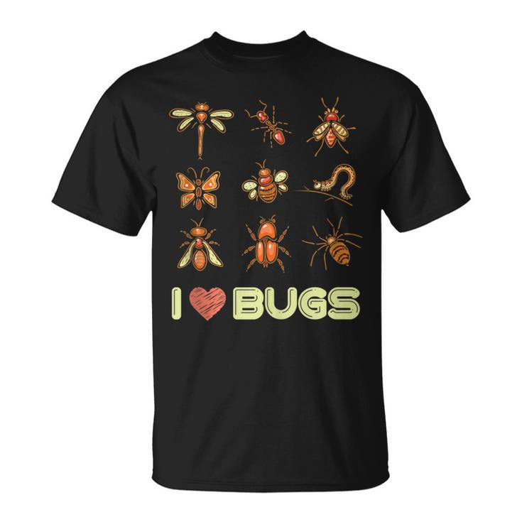 Entomologist Entomology Insects I Love Bugs T-Shirt