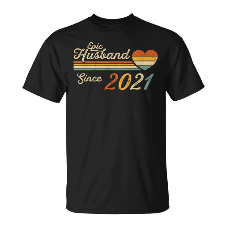 Epic Husband Since 2021 Vintage Wedding Anniversary T-Shirt