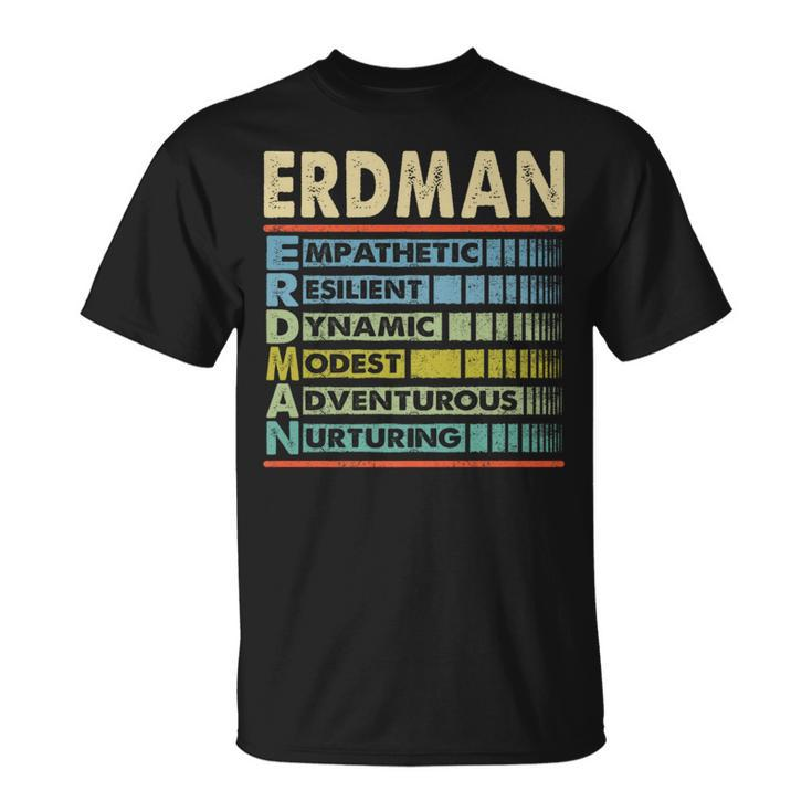 Erdman Family Name Erdman Last Name Team T-Shirt