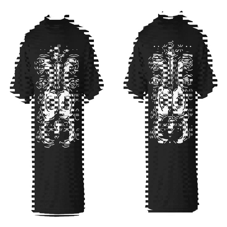 Esotérico Oculto Serpiente Y Cuchillo Alquimia Ojo Símbolos Arte Del Tatuaje Manga Larga Camiseta unisex