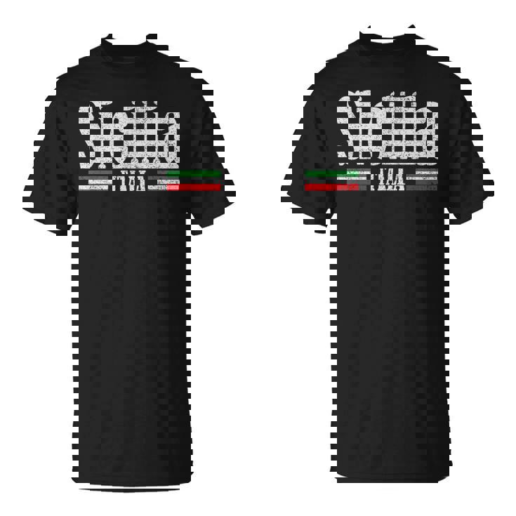 Europaiajeintage Sicilia Italia Italiano Sicilia Turista Camiseta unisex