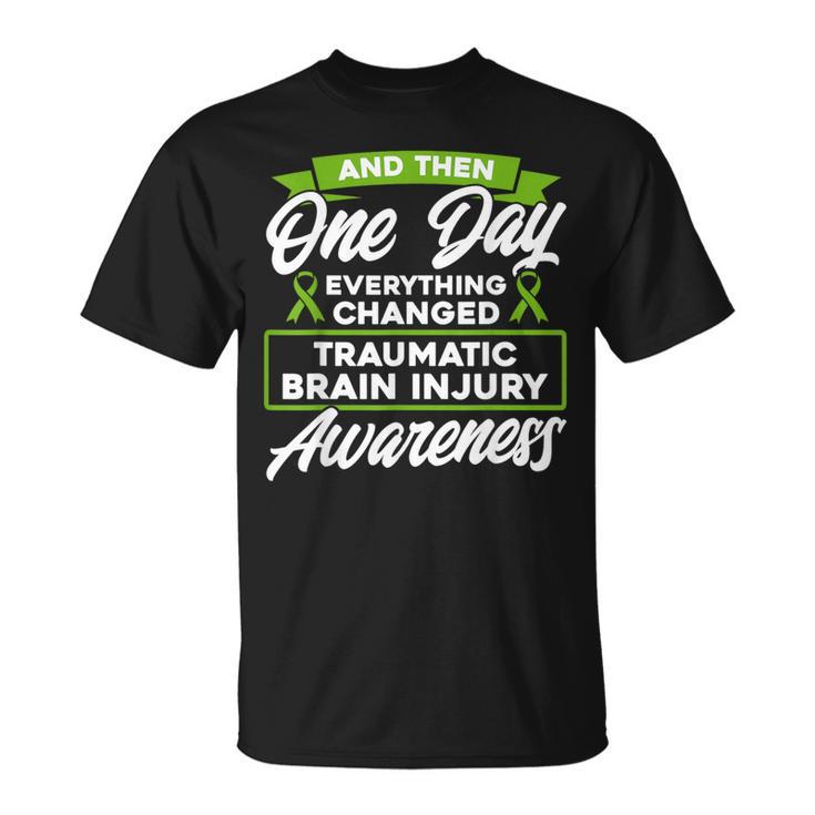 Everything Changed Traumatic Brain Injury Awareness T-Shirt