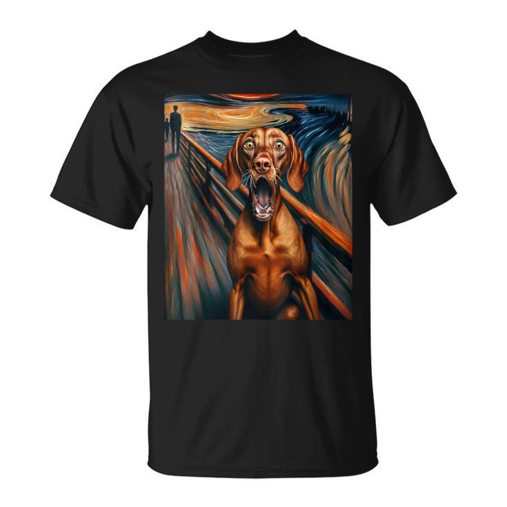 Expressionist Artsy Vizsla Dog Artistic Vizsla T-Shirt