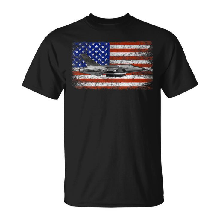 F-105 Thunderchief Airplane Vintage Flag T-Shirt