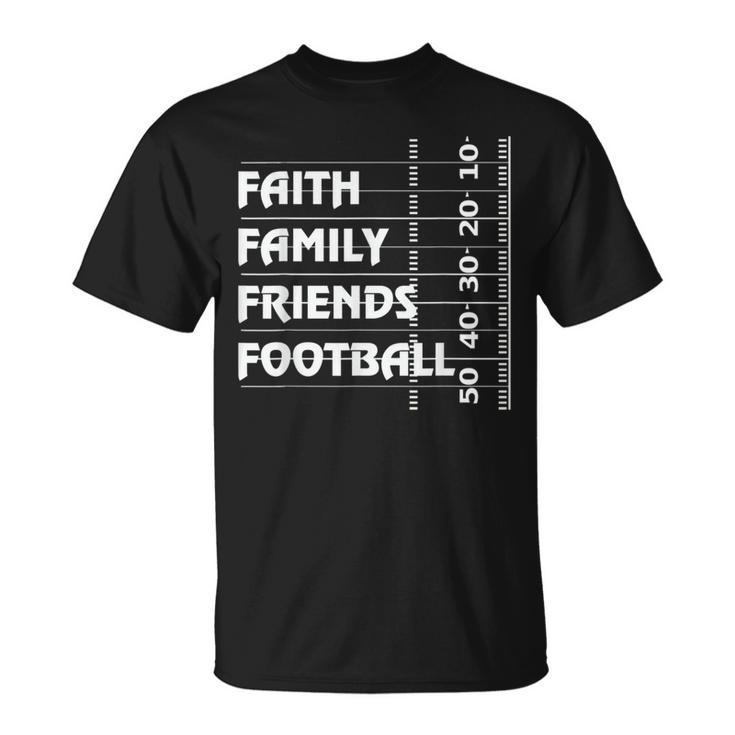 Faith Family Friends Football T-Shirt