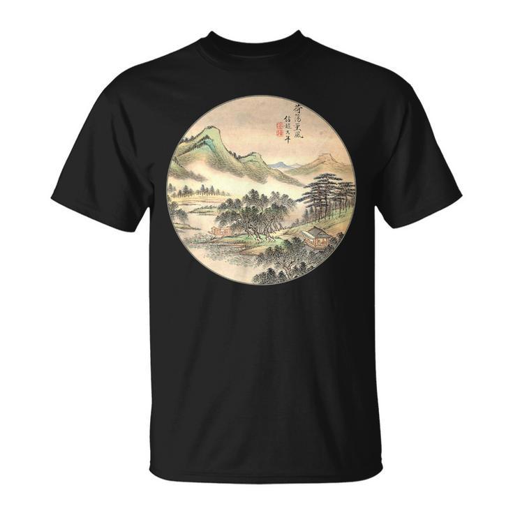 Famous Vintage Chinese Art Lu Han Landscape Stylish T-Shirt