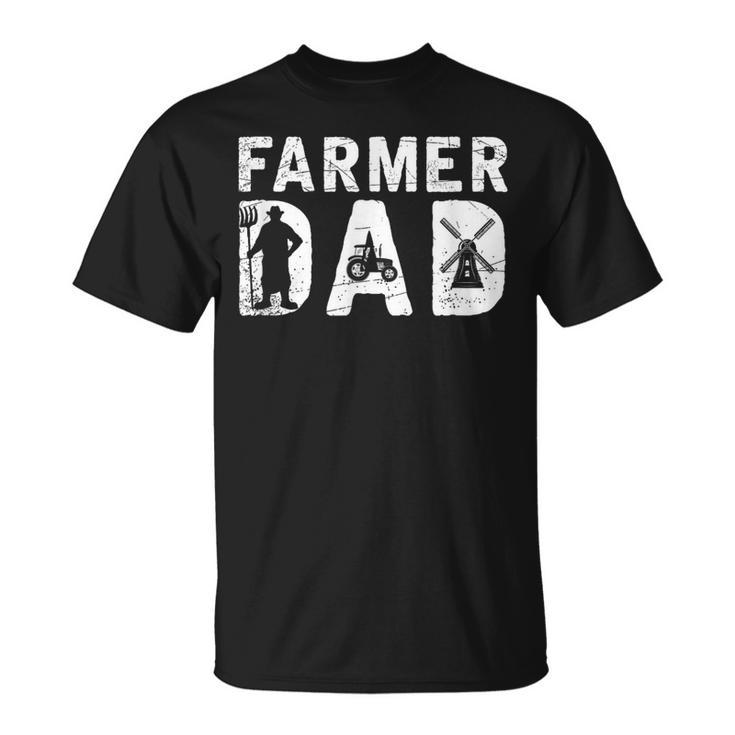 Farmer Dad Tractor Farming Fathers Day Farmer T-Shirt
