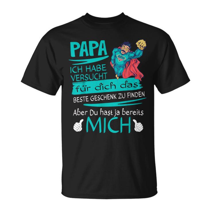 Father's Day Papa Superheroersucht Das Beste Geschenk Father S T-Shirt