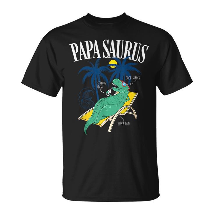 Father's Day Papasaurus T-Rex Dinosaur Papasaurus T-Shirt