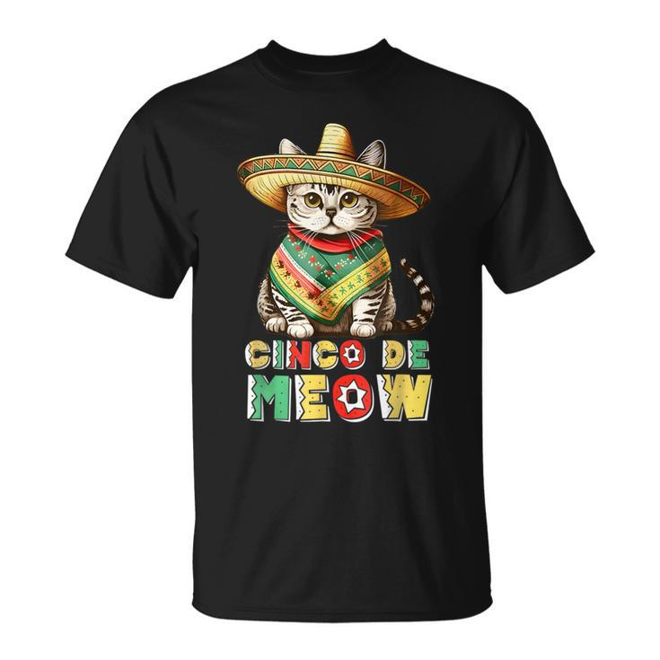 Feliz Cinco De Meow Mexican Cat Fiesta 5 De Mayo T-Shirt