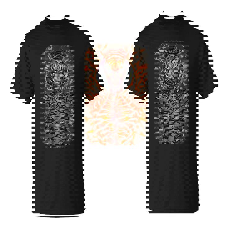Feroz Selva Tigre Espíritu Fantasía Obra De Arte Camiseta unisex