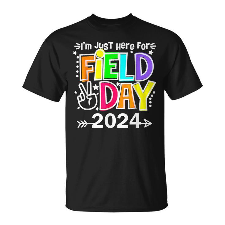 Field Day Teacher I'm Just Here For Field Day 2024 T-Shirt