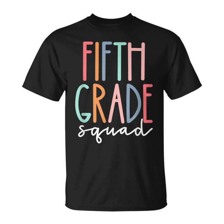 Fifth 5Th Grade Squad Teacher Crew Back To School Team T-Shirt