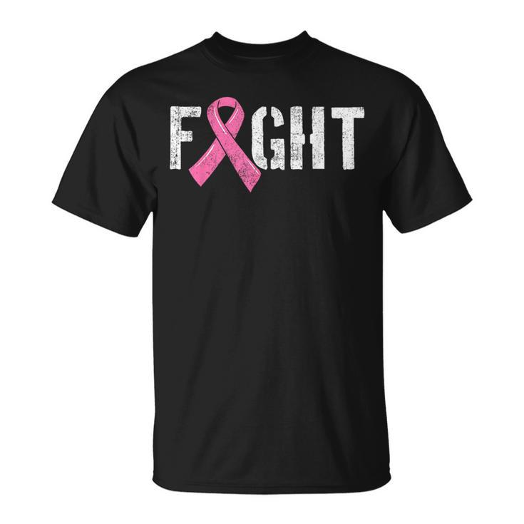 Fight Breast Cancer Disease Pink Ribbon Idea T-Shirt