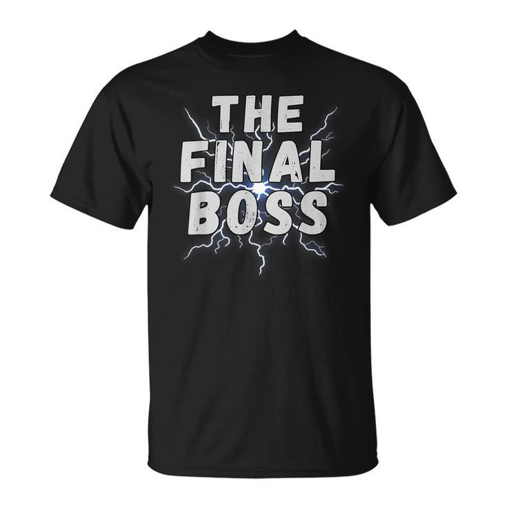 The Final Boss Rock Lightning Wrestling Rock Final Boss T-Shirt